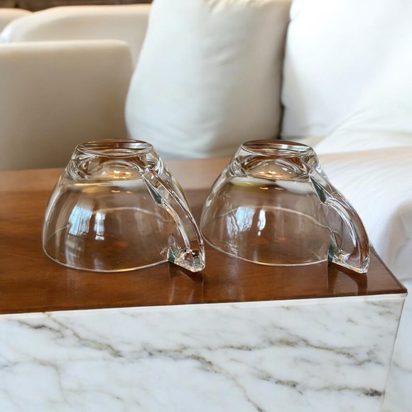 Vintage Glass Teacups Set - Picture 4 of 5